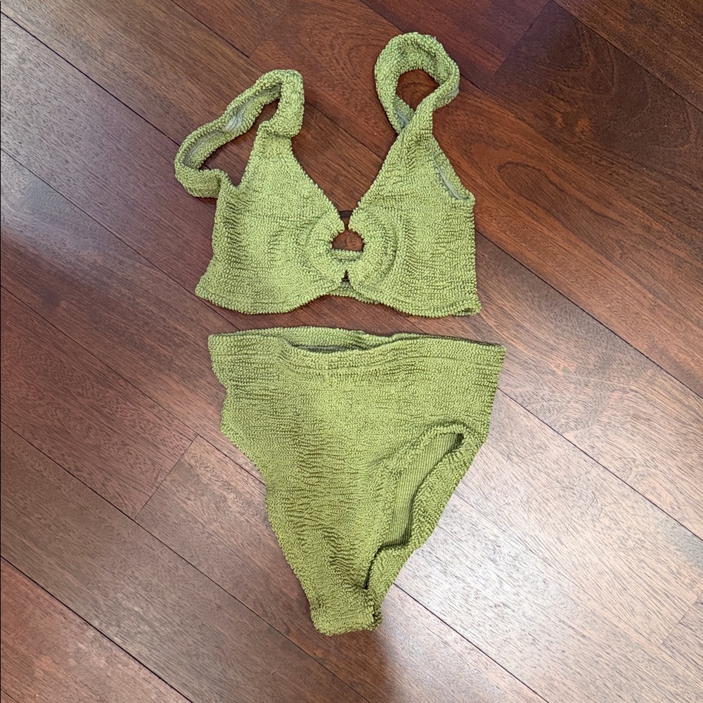 Hunza G Olive Green Bikini Set